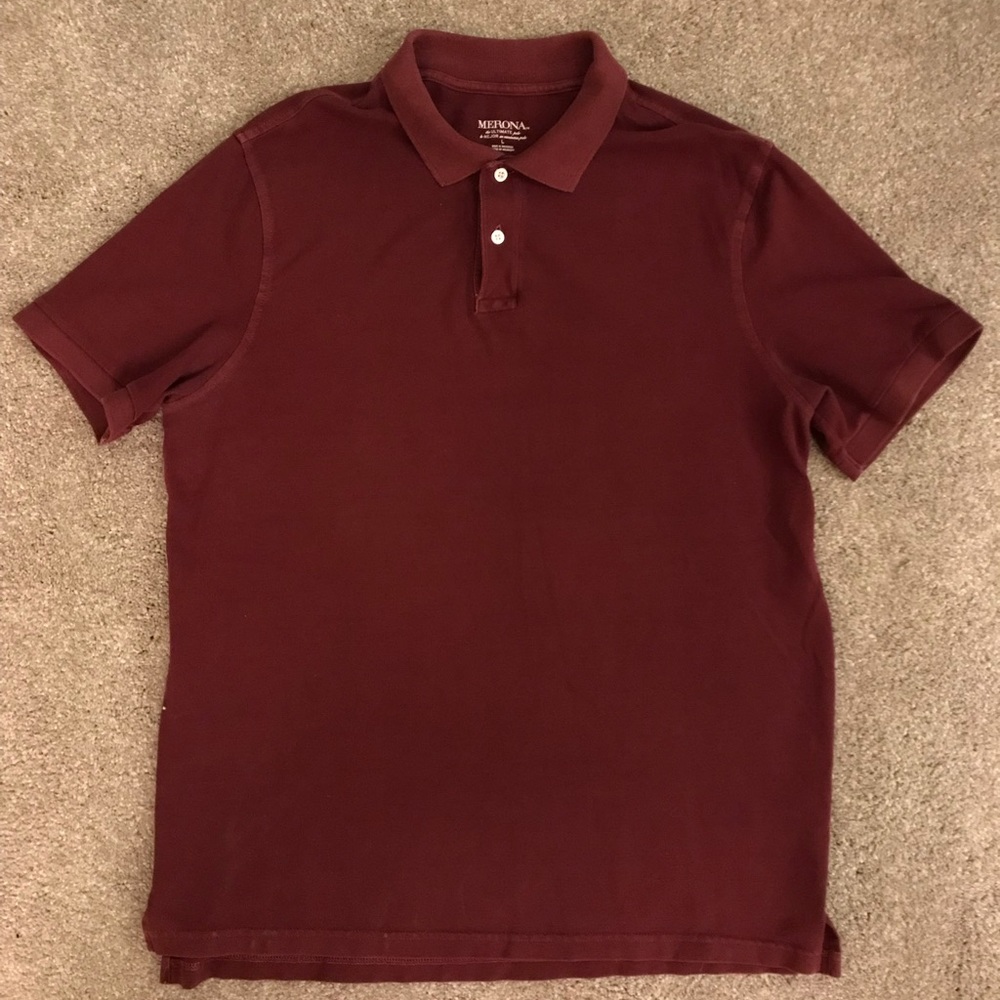🎉MUST GO🎉 Merona burgundy polo
